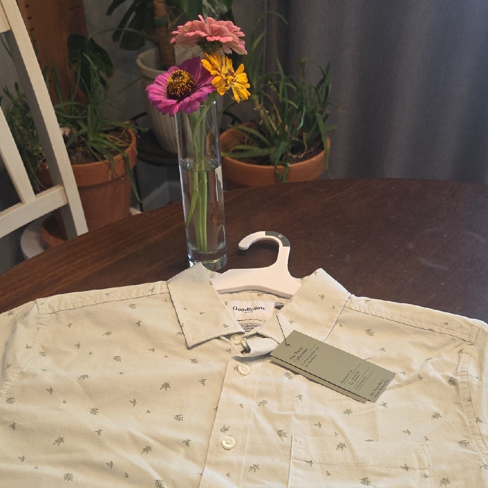 New With Tags Goodfellow & Co Sage Green Casual Button Down Shirt